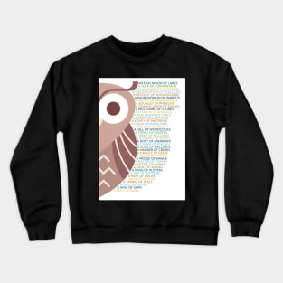 Bird Group Terminology - Owl Edition Crewneck Sweatshirt